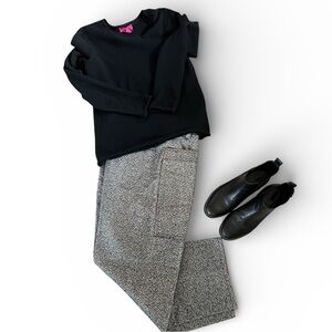 Acne Studios Textured Gray/Black Ankle Length Milford Trousers